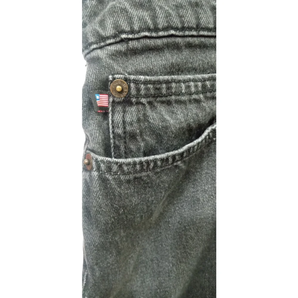 Vintage Ralph Lauren Denim Caldwell Skirt Sz 12 Black Y2K Grunge Preppy Retro - Picture 8 of 9
